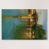 Sonnenuntergang am alten Wasserloch Puzzle (Horizontal)