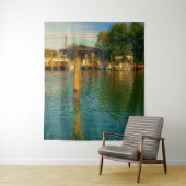 Sonnenuntergang am alten Wasserloch Wandteppich (Beispiel)