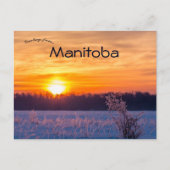 Sonnenuntergang am Audy Manitoba-See Postkarte (Vorderseite)