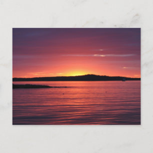 Sonnenuntergang am Bar Harbour, Maine Postkarte