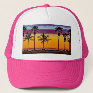 Sonnenuntergang am Beach Trucker Hut Truckerkappe