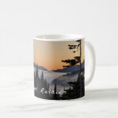Sonnenuntergang am Berg Rainier Kaffeetasse (VorderseiteRechts)