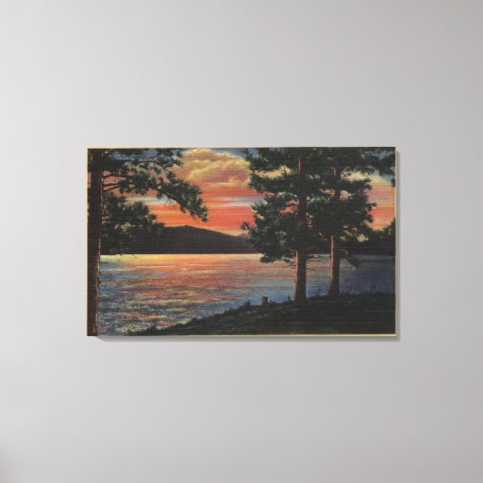 Sonnenuntergang am Big Bären Lake Leinwanddruck (Vorderseite)