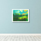 Sonnenuntergang am blauen Himmel Leinwanddruck (Insitu (Holzboden))