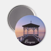 Sonnenuntergang am Bodensee in Bregenz, Österreich Magnet (Vorderseite/Rückseite)