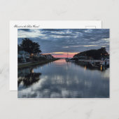 Sonnenuntergang am Bude Canal. Postkarte (Vorne/Hinten)