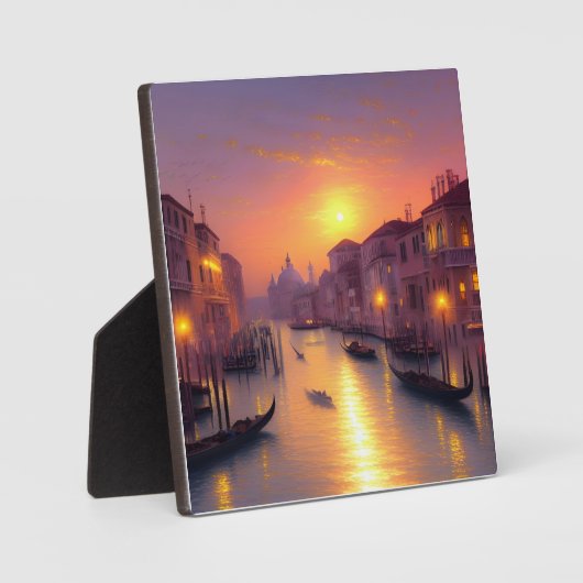 Sonnenuntergang am Canale Grande Digitale Kunst Fotoplatte (Vorderseite)