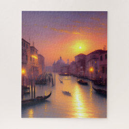 Sonnenuntergang am Canale Grande Digitale Kunst Puzzle