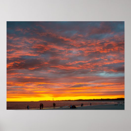 Sonnenuntergang am Cape May Point Poster (Vorne)