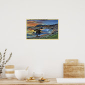 Sonnenuntergang am Cape San Sabastian auf Oregon Poster (Küche)
