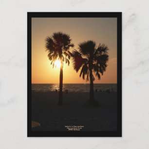 Sonnenuntergang am Clearwater Beach, Florida Postkarte