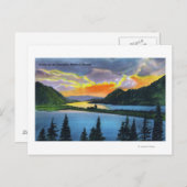 Sonnenuntergang am Columbia River Postkarte (Vorne/Hinten)