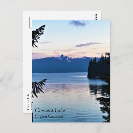Sonnenuntergang am Crescent Lake, Oregon Postcard Postkarte (Vorne/Hinten)