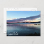Sonnenuntergang am Crescent Lake, Oregon Postkarte (Vorne/Hinten)