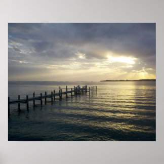 Sonnenuntergang am Dock in Southern Maryland Poste Poster