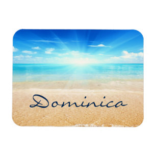 Sonnenuntergang am Dominica Strand Magnet
