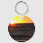 Sonnenuntergang am Erie-See Schlüsselanhänger (Vorderseite)