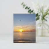 Sonnenuntergang am Erntedank. Feiertagspostkarte (Stehend Vorderseite)