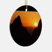 Sonnenuntergang am Fenster Keramik Ornament (Rechts)