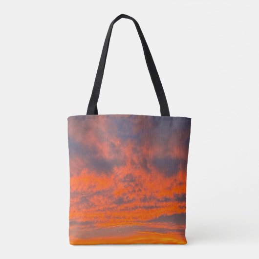 Sonnenuntergang am Feuer Tasche (Rückseite)
