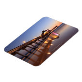 Sonnenuntergang am Fischerhafen, Fort Myers Beach, Magnet (Linke Seite)