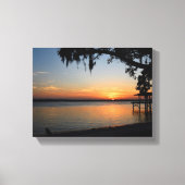 Sonnenuntergang am Fluss Leinwanddruck (Vorderseite)