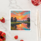 Sonnenuntergang am Fluss Serviette (Beispiel)