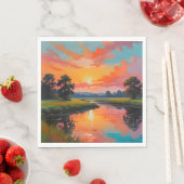 Sonnenuntergang am Fluss Serviette (Beispiel)