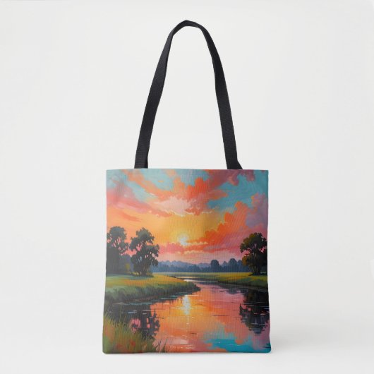 Sonnenuntergang am Fluss Tasche (Vorderseite)