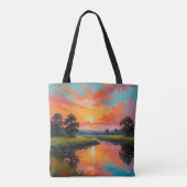 Sonnenuntergang am Fluss Tasche (Rückseite)
