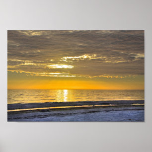 Sonnenuntergang am Fort Myers Beach, Florida Poster