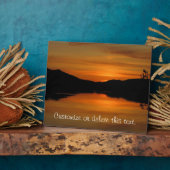 Sonnenuntergang am Fuchssee; Personalisierbar Fotoplatte (Seite)