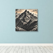 Sonnenuntergang am Gebirge Leinwanddruck (Insitu (Holzboden))