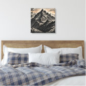 Sonnenuntergang am Gebirge Leinwanddruck (Insitu (Schlafzimmer))