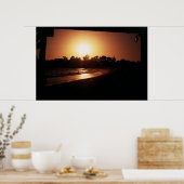 Sonnenuntergang am goleta Strand, Santa barbara ca Poster (Küche)