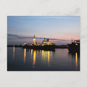 Sonnenuntergang am Golf von Mexiko Postkarte