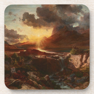 Sonnenuntergang am Hintersee in Berchtesgaden Getränkeuntersetzer