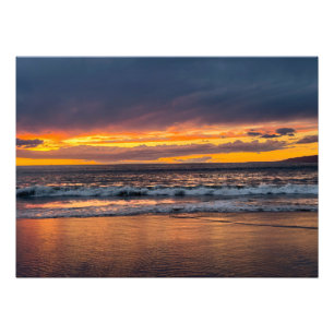 Sonnenuntergang am Höhepunkt - Marina Del Rey, CA Fotodruck