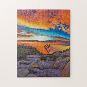 Sonnenuntergang am Joshua-Baum-Puzzlespiel Puzzle
