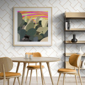 Sonnenuntergang am Kaktus Garden Poster