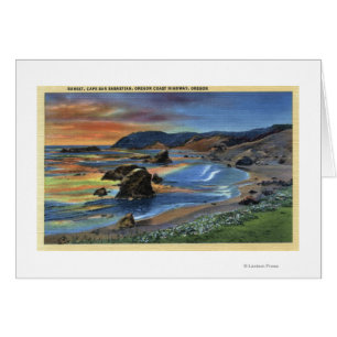 Sonnenuntergang am Kap San Sabastian auf Oregon