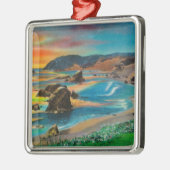 Sonnenuntergang am Kap San SebastianCoast Ornament Aus Metall (Links)