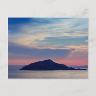 Sonnenuntergang am Kap Sounion, Griechenland Postkarte