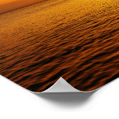 Sonnenuntergang am karibischen Strand. Poster (Ecke)