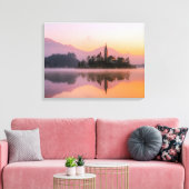 Sonnenuntergang am Kirchensee Leinwanddruck (Insitu (Wohnzimmer))