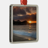 Sonnenuntergang am Kloster-Strand, Carmel, Silbernes Ornament (Rechts)