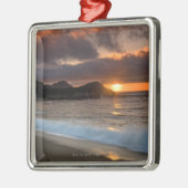Sonnenuntergang am Kloster-Strand, Carmel, Silbernes Ornament (Links)