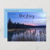 Sonnenuntergang am Lake Ashroe New Jersey Postkarte (Vorne/Hinten)