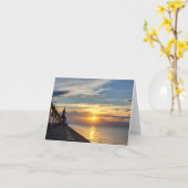 Sonnenuntergang am Lake Michigan Blank Note Card Karte (Gelbe Blume)