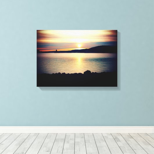 Sonnenuntergang am Lake Superior | Leinwanddruck (Insitu (Holzboden))